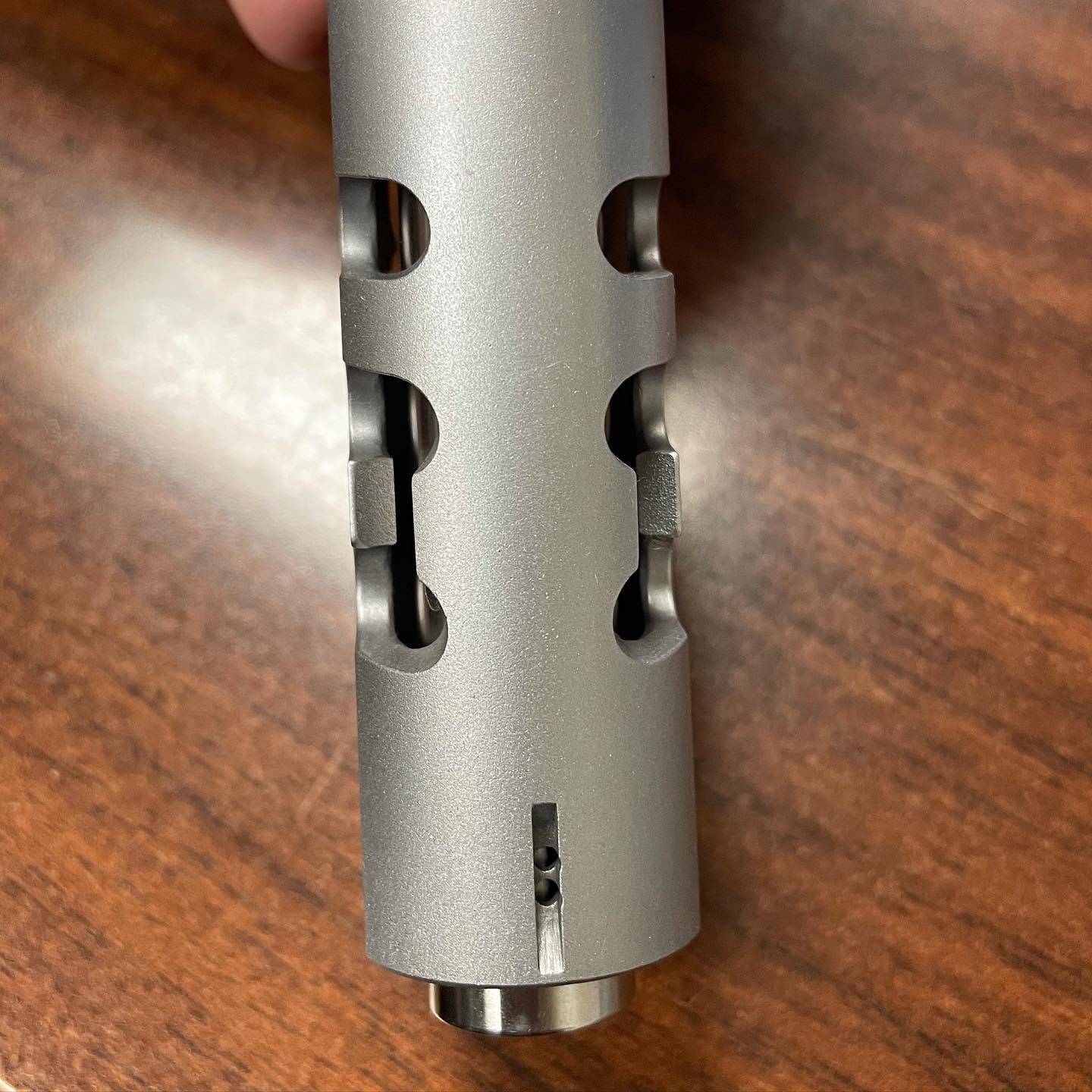 Just got this ported 1911 barrel and lightened slide back from.